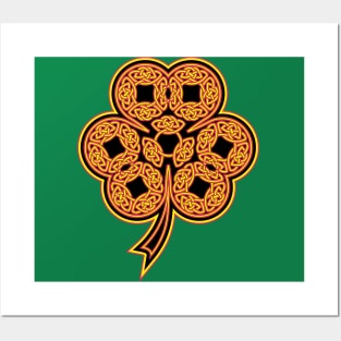 The Dara Celtic Knot Shamrock Posters and Art